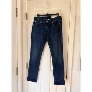 Rag‎ Bone Boyfriend Jeans Women Size 25 Dre Low Rise Slim Dark Wash Denim